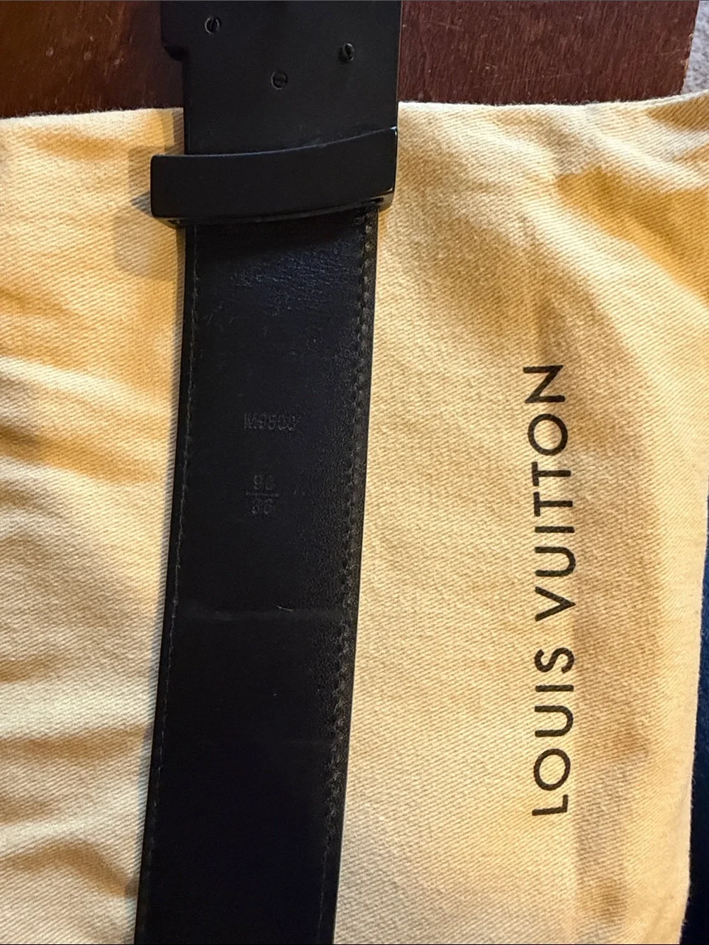 Louis Vuitton Men's Damier Graphite Black/Gray LV Initiales Belt